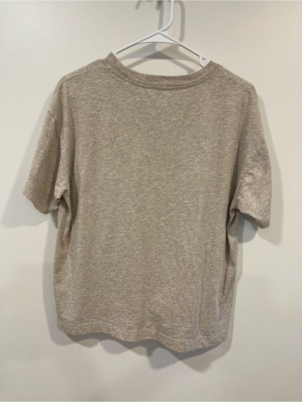 Jenni Kayne T-Shirt M Cotton Blend SS Pocket Beige Capsule Basic Modern Relaxed - Picture 9 of 9